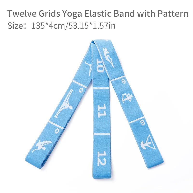 Faixas Elásticas de Resistência para Emagrecimento, Yoga e Pilates (8/10/12 Níveis)