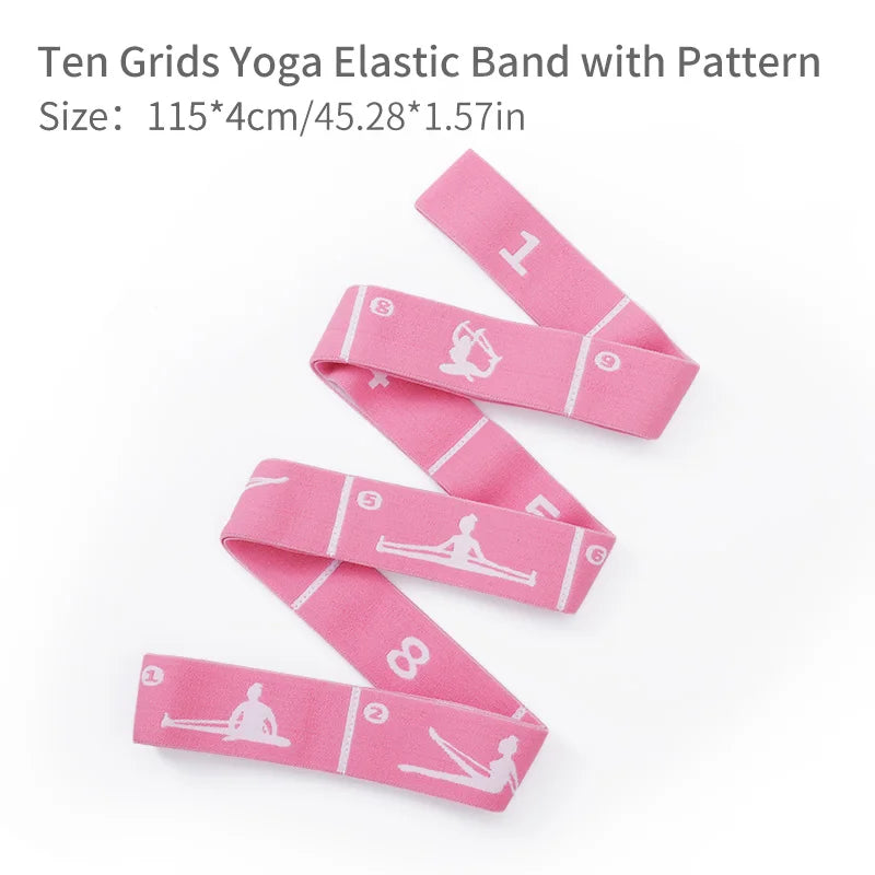 Faixas Elásticas de Resistência para Emagrecimento, Yoga e Pilates (8/10/12 Níveis)