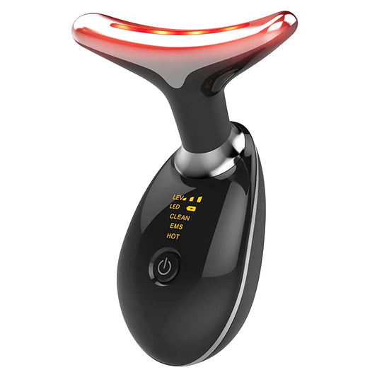 Massageador Facial LED Luz Vermelha IPL para Rejuvenescimento, Lifting e Redução de Queixo Duplo