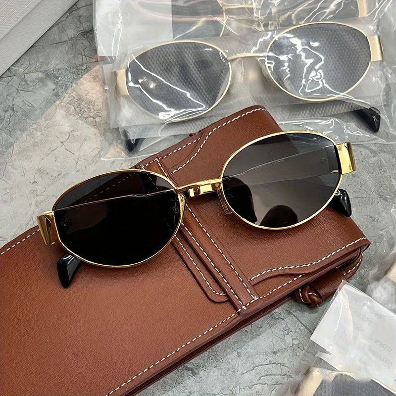 Óculos de Sol Steampunk Retrô Vintage UV400 em Metal