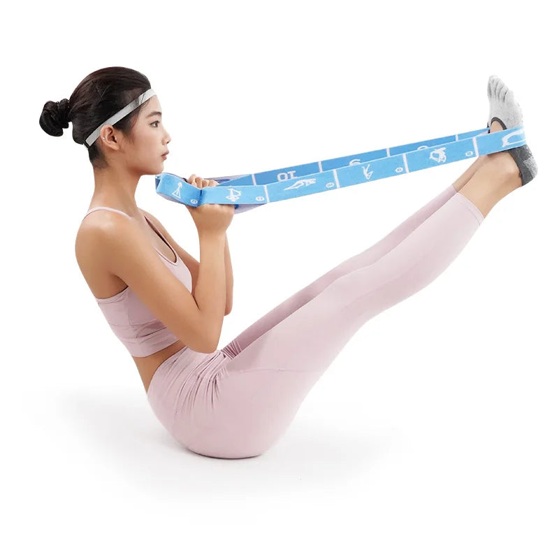 Faixas Elásticas de Resistência para Emagrecimento, Yoga e Pilates (8/10/12 Níveis)